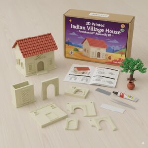 DIY Indian home model for kids 3D printed village house